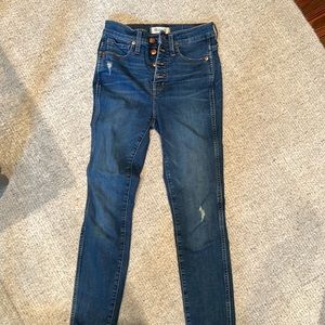 Madewell 10 inch high rise skinny jeans